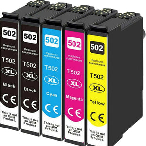 Multipack 5 συμβατών μελανιών Epson 502XL(C13T02W64010)