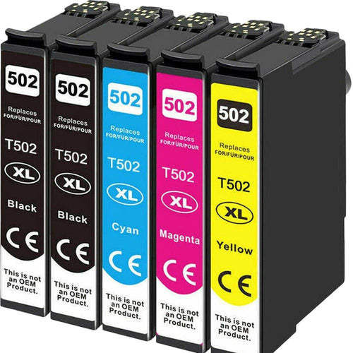 Multipack 5 συμβατών μελανιών Epson 502XL(C13T02W64010) για εκτυπωτές Epson