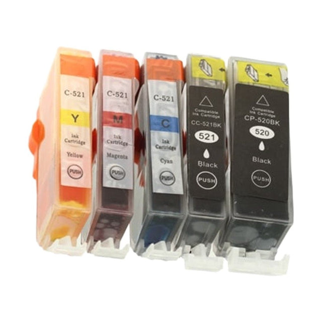 Multipack 5 συμβατών μελανιών PGI-520 BK/ CLI-521 CMYK για Canon