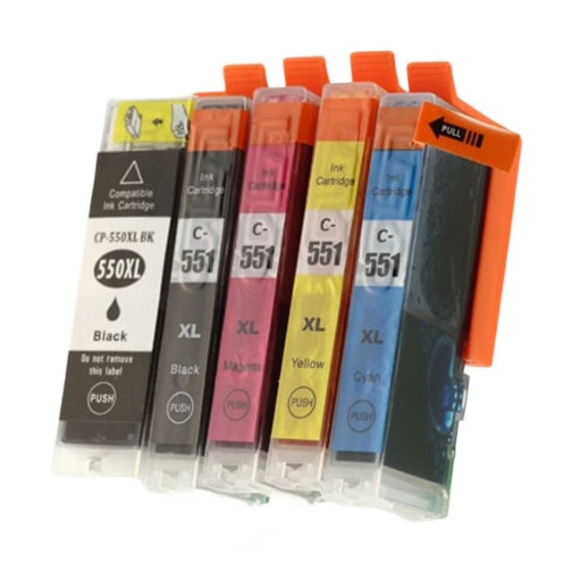 Multipack 5 συμβατών μελανιών Canon PGI-550 BK/CLI-551 CMYK (6509B013A)