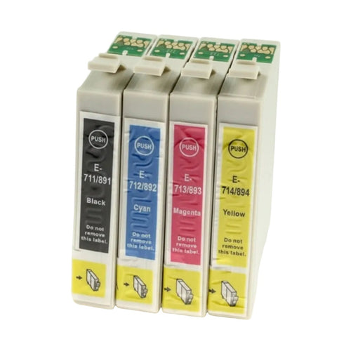 Multipack 4 συμβατών μελανιών (T0891-T0894) για Epson (C13T08954010) (T0895) για εκτυπωτές Epson
