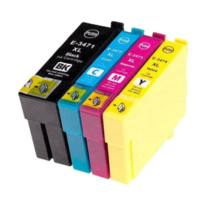 Multipack 4 συμβατών μελανιών (T3471-T3474)(C13T34764010) για Epson