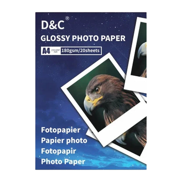 Φωτογραφικό χαρτί D&C Glossy 21x30 180g (20 φύλλα)