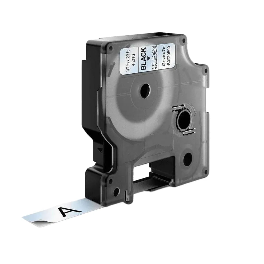 Dymo 45010 S0720500 συμβατή ταινία ετικετογράφου 12mm x 7m μαύρο σε διάφανο
