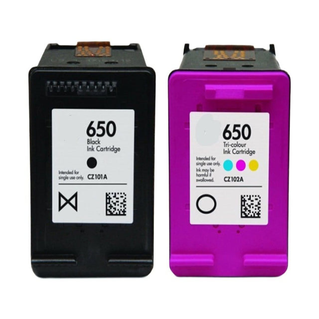 Multipack 3 συμβατών μελανιών HP 650XL (2 Black + 1Colour) (CZ101AE) (CZ102AE)