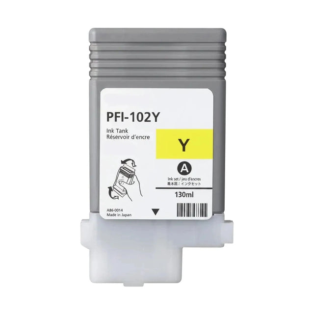 Συμβατό μελάνι Canon PFI-102 Y (0898B001) (130ml) (Yellow)