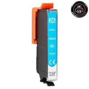 Συμβατό μελάνι Epson T2632 26XL (C13T26324010) (Cyan)