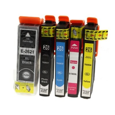 Multipack 5 συμβατών μελανιών T2621-T2636 για Epson (C13T26364010)