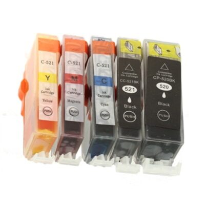 Multipack 5 συμβατών μελανιών PGI-520 BK/ CLI-521 CMYK για Canon