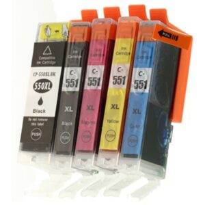 Multipack 5 συμβατών μελανιών Canon PGI-550 BK/ CLI-551 CMYK (6509B013A)